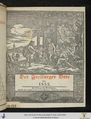 22. Jg.: Der Freiburger Bote: Ein nützlicher und unterhaltender Haus- und Wirthschaftskalender