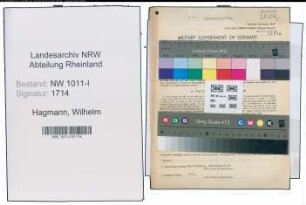 Entnazifizierung Wilhelm Hagmann , geb. 25.02.1903 (Automobilhaendler)