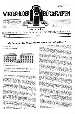 Wo lernten die Winterhuder lesen und schreiben?