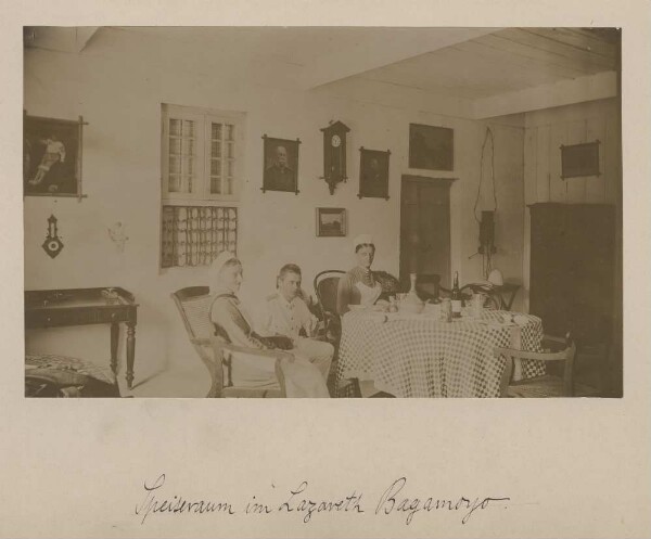 Dining room in the Lazareth Bagamoyo