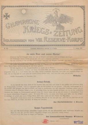 1917: Champagne-Kriegs-Zeitung
