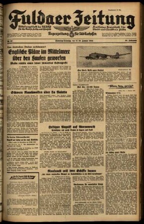 Ausgabe vom Sonntag, den 19. Januar 1941.