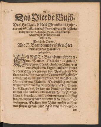 Das Erste - Fünffte Capittel/