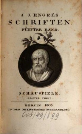 J. J. Engel's Schriften, 5. Schauspiele ; 1