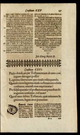 Consilium CXVI.