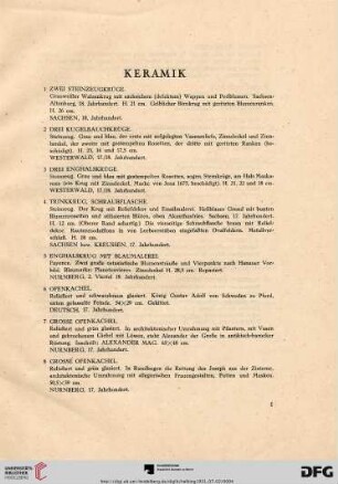 Keramik (Nr. 1-51)