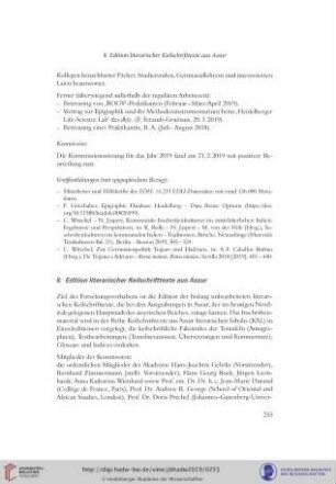 8. Edition literarischer Keilschrifttexte aus Assur