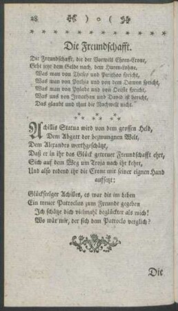 Die Freundschafft