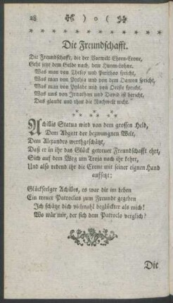 Die Freundschafft