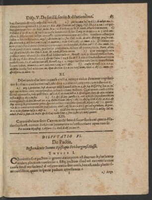 Disputatio VI. De Pactis