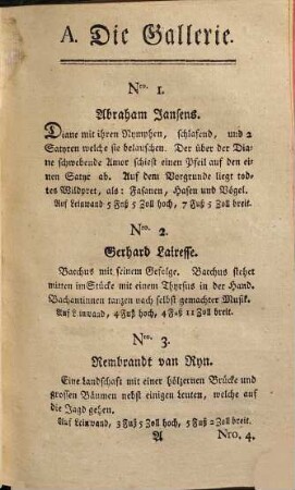 Verzeichniß der Hochfürstlich-Heßischen Gemälde-Sammlung in Cassel
