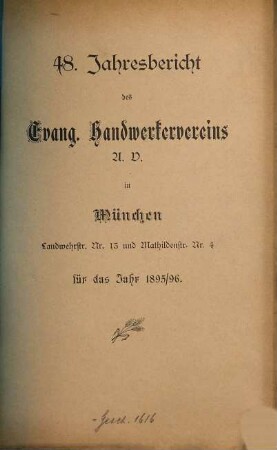 Jahresbericht. 48. 1895/96