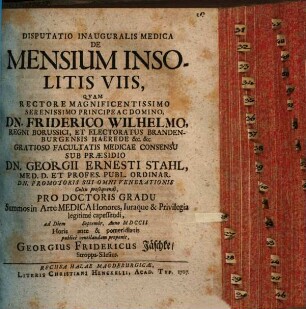 Disp. inaug. med. de mensium insolitis viis
