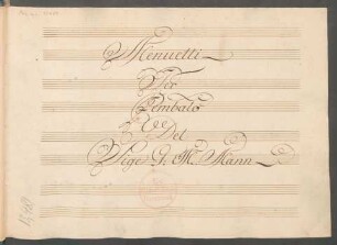 [Sammelhandschrift] 23 Menuette; cemb