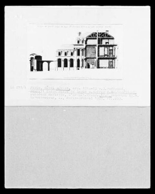 Schnitt durch das Corps de Logis des Hôtel Amelot in Paris, Rue Dominique