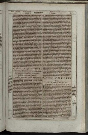 Anno Christi 1565. Pii IV. Papae Anno VI. Maximiliani II. Caesaris An. 2