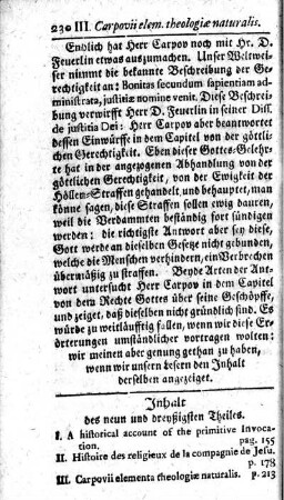 Inhalt des neun und dreyßigsten Theiles.