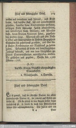 Fünf und siebenzigster Brief