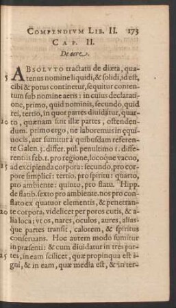 Cap. II. De aere.
