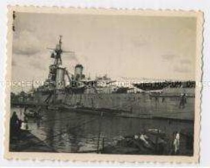 Kriegsschiff, Foto aus dem Indochina-Konvolut des Legionärs Harry Weiss