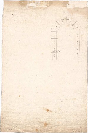Klenze, Leo von; München; Alte Pinakothek - Rundkanal der Warmluftheizung (Querschnitt)