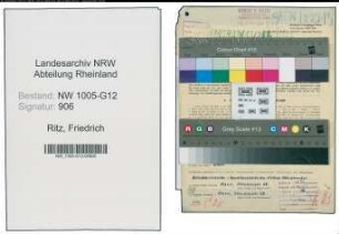 Entnazifizierung Friedrich Ritz , geb. 12.12.1901 (Ingenieur)