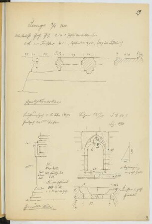 Apotheke, Lemgo: Details Erker (aus: Skizzen- und Fotoalbum 18)