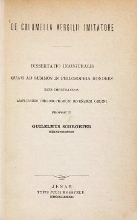 De Columella Vergilii imitatore