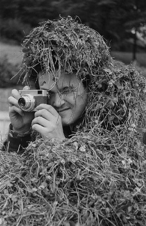 Rudolf Bartsch fotografiert getarnt