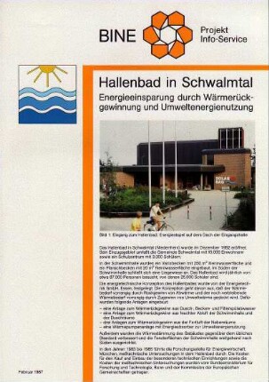 Hallenbad in Schwalmtal. Energieeinsparung durch  Wärmerückgewinnung und Umweltenergienutzung.