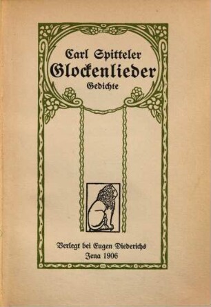 Glockenlieder : Gedichte