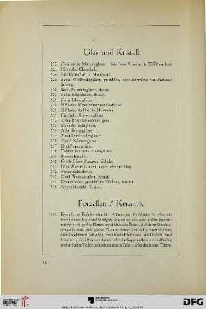 Porzellan/Keramik (Nr. 246-284)