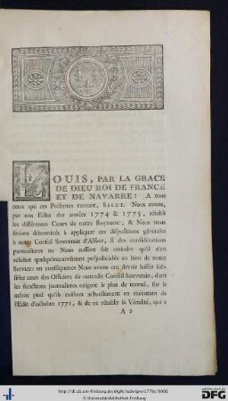 Déclaration Du Roi.