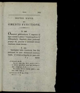Sectio XXVII. De Omenti Functione