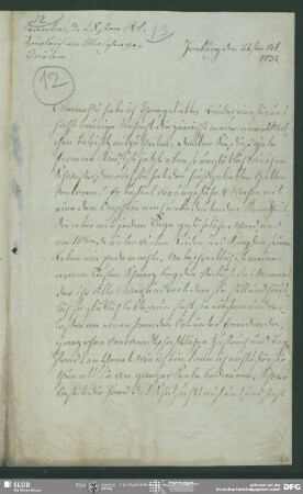 Eigenh. Brief von Charlotte Schlegel an August Wilhelm von Schlegel, Harburg, 22.10.1832