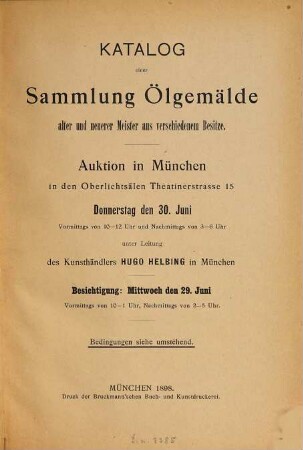 Versteigerung. 1898, 30. Juni = [15]
