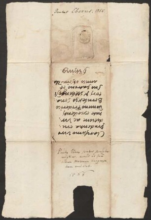 Paul Eber (1511 - 1569) Autographen: Brief von Paul Eber an Friedrich Bernbeck - BSB Autogr.Cim. Eber, Paul