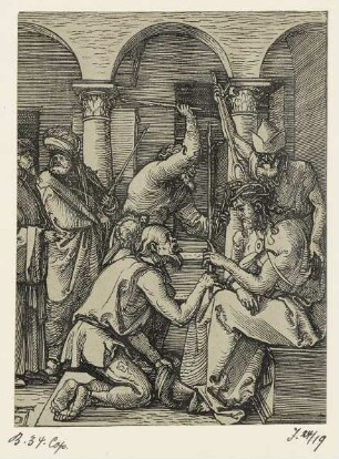 Dornenkrönung, aus: Carl August Deis, "Albrecht Dürers Kleine Passion getreu in Holz nachgeschnitten", Eichstätt 1868