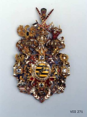 Anhänger mit dem kursächsischen Wappen