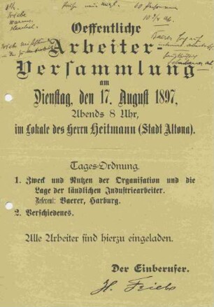 Oeffentliche Arbeiter-Versammlung