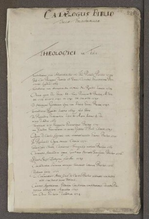 [Katalog der Bibliothek des Johann Freinsheim]