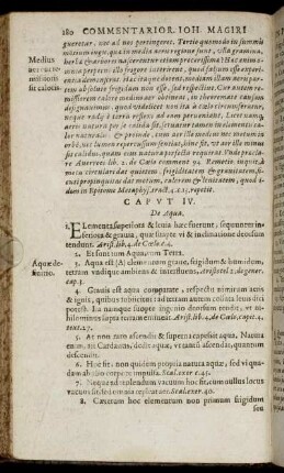 Caput IV. De Aqua