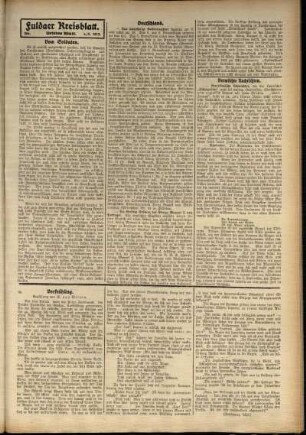 Dritte Ausgabe vom Samstag, den 06. September 1913.