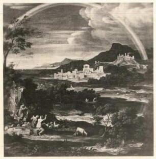 Heroische Landschaft mit dem Regenbogen