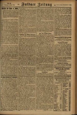 Zweite Ausgabe vom Sonntag, den 15. April 1923.