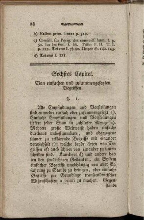 Sechstes Capitel. Von einfachen und zusammengesetzten Begriffen