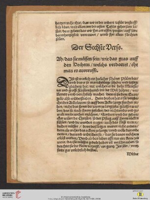 Der Sechste Verss