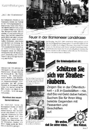 Kurzmitteilungen