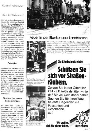 Kurzmitteilungen