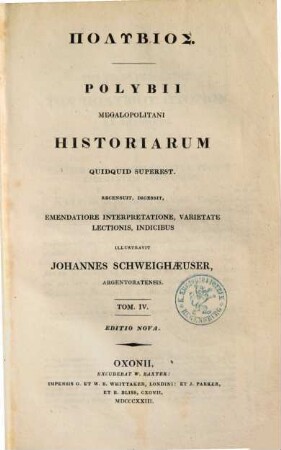 Polybii Megalopolitani Historiarum quidquid superest, 4